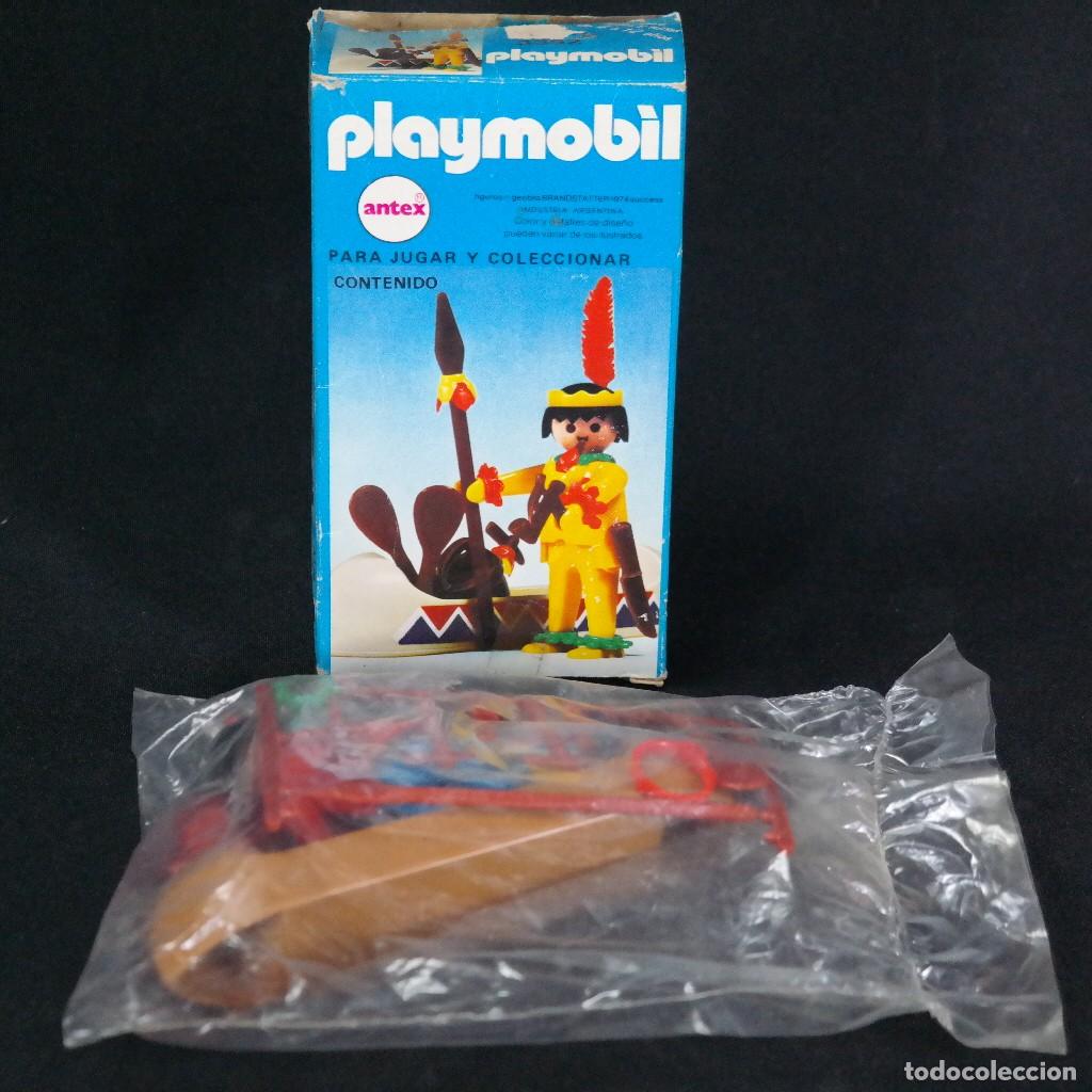 Playmobil: Playmobil indio 3352 con caja Antex☼