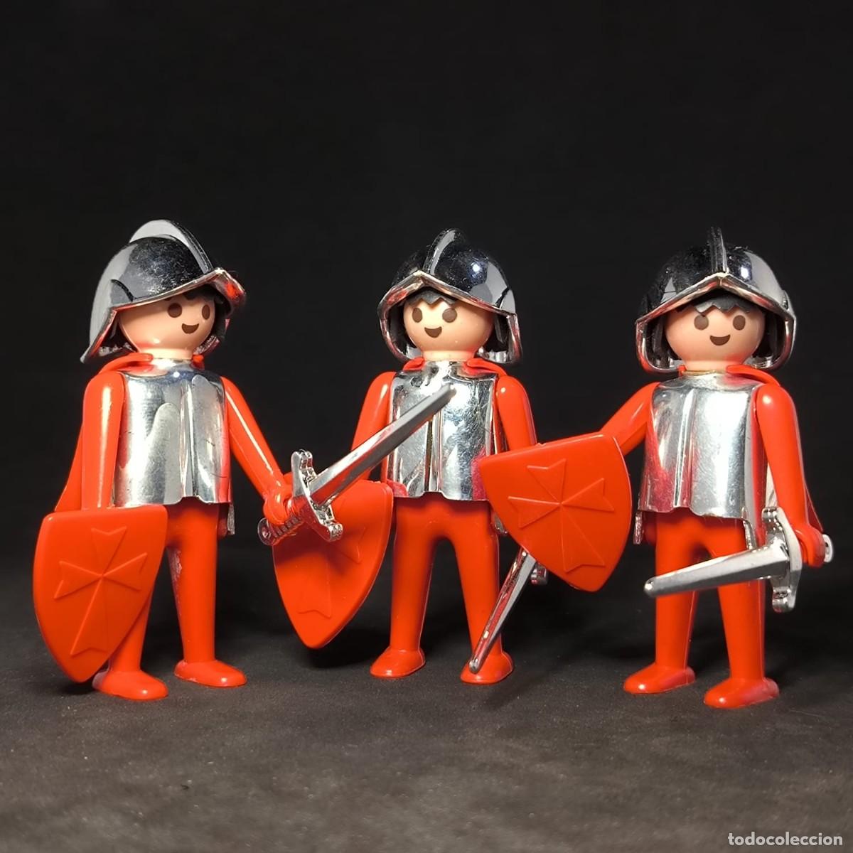 Playmobil: Playmobil 3 caballeros cromados TROL curiosidad ☼