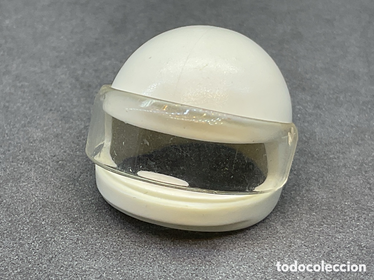 Playmobil: ACCESORIO PLAYMOBIL. CASCO BLANCO CON VISERA. REF CARRERAS, MOTORISTA, ETC
