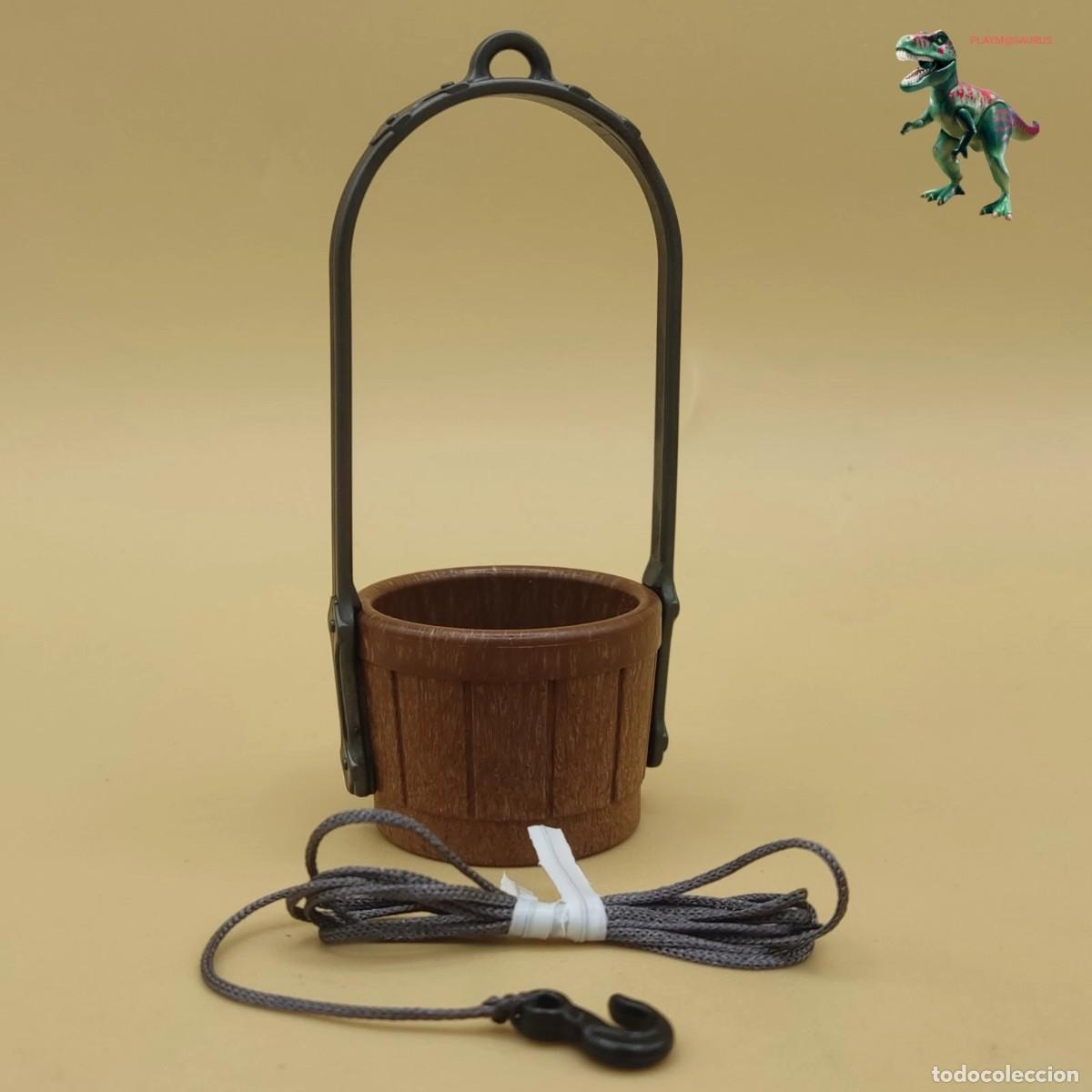 Playmobil: Playmobil caldero cubo grande torre castillo medieval 3123 3268 3666 3888 gancho polea caldero