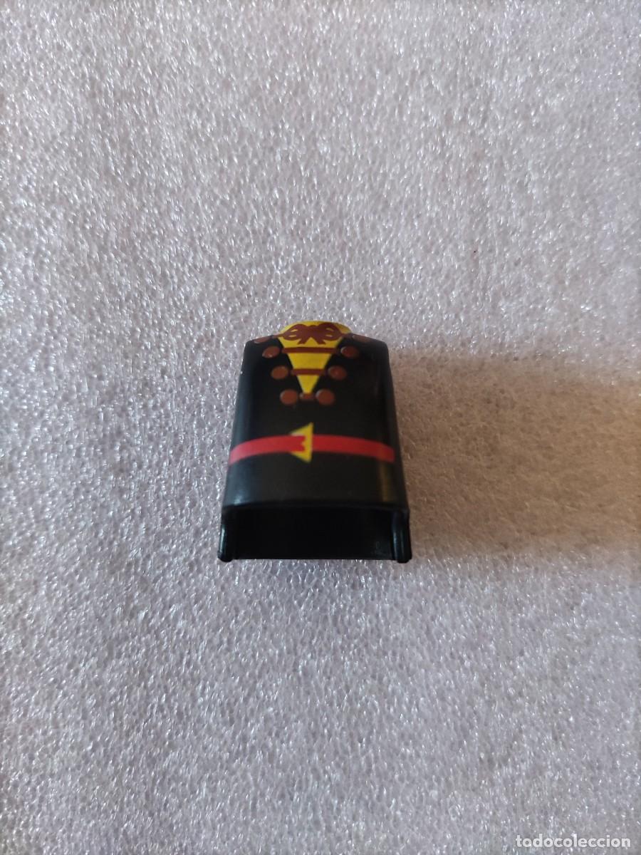 Playmobil: Torso hombre negro rojo botones marrones Recambios Playmobil