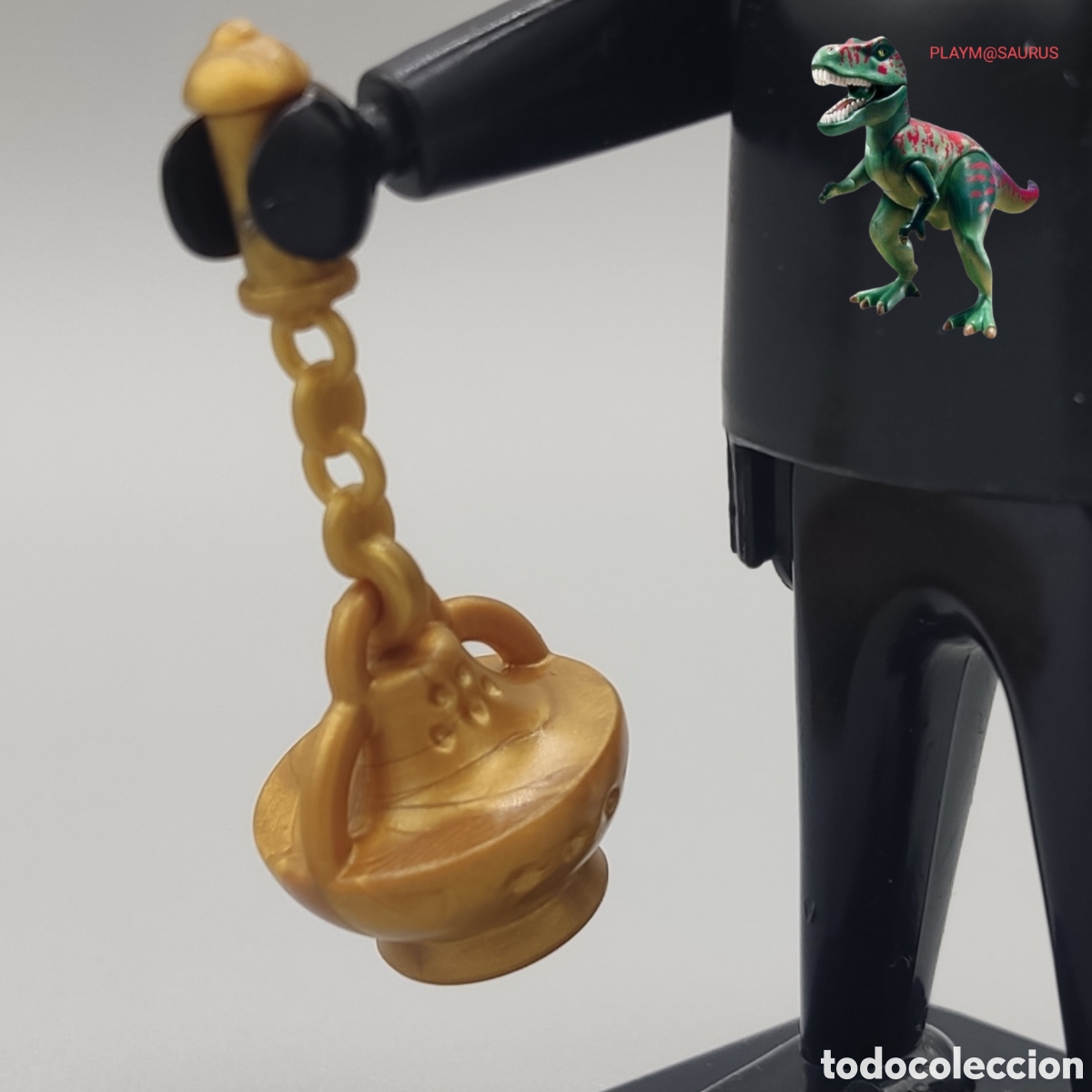 Playmobil: Playmobil lampara de incienso incensario templo piramide dorado sacerdote iglesia botafumeiro 5386