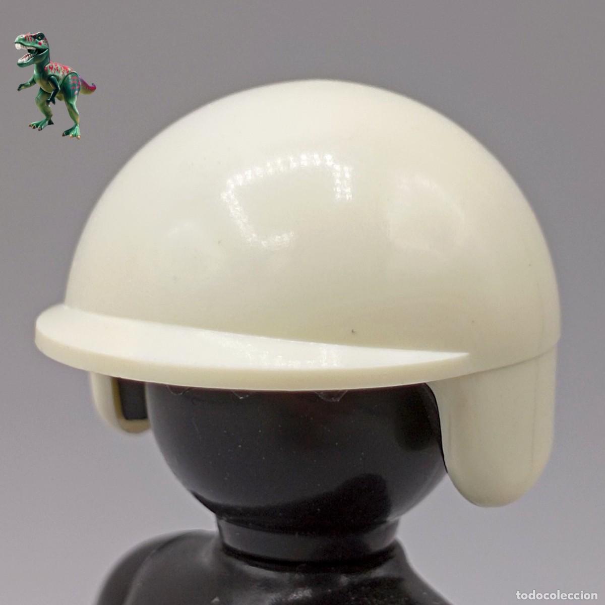 Playmobil: PLAYMOBIL casco blanco piloto policia moto motorista motocicleta beisbol skateboard bicicleta