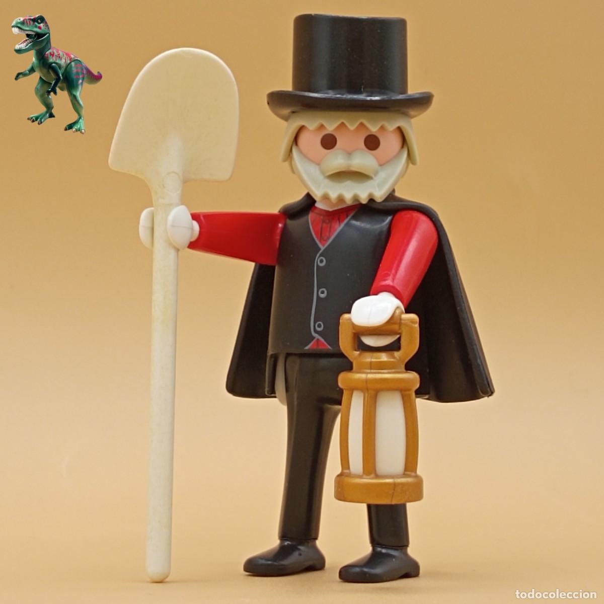 Playmobil: Playmobil figura enterrador western oeste victoriano sepulturero cementerio tumba sepultura terror
