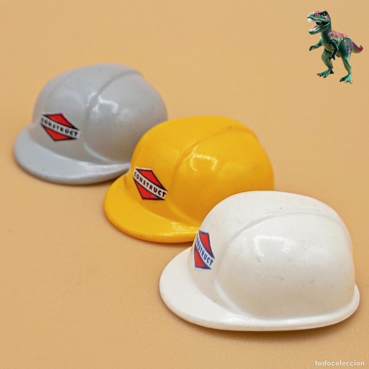 Playmobil: Playmobil lote cascos de seguridad Construct proteccion obrero obras construccion trabajador 3126