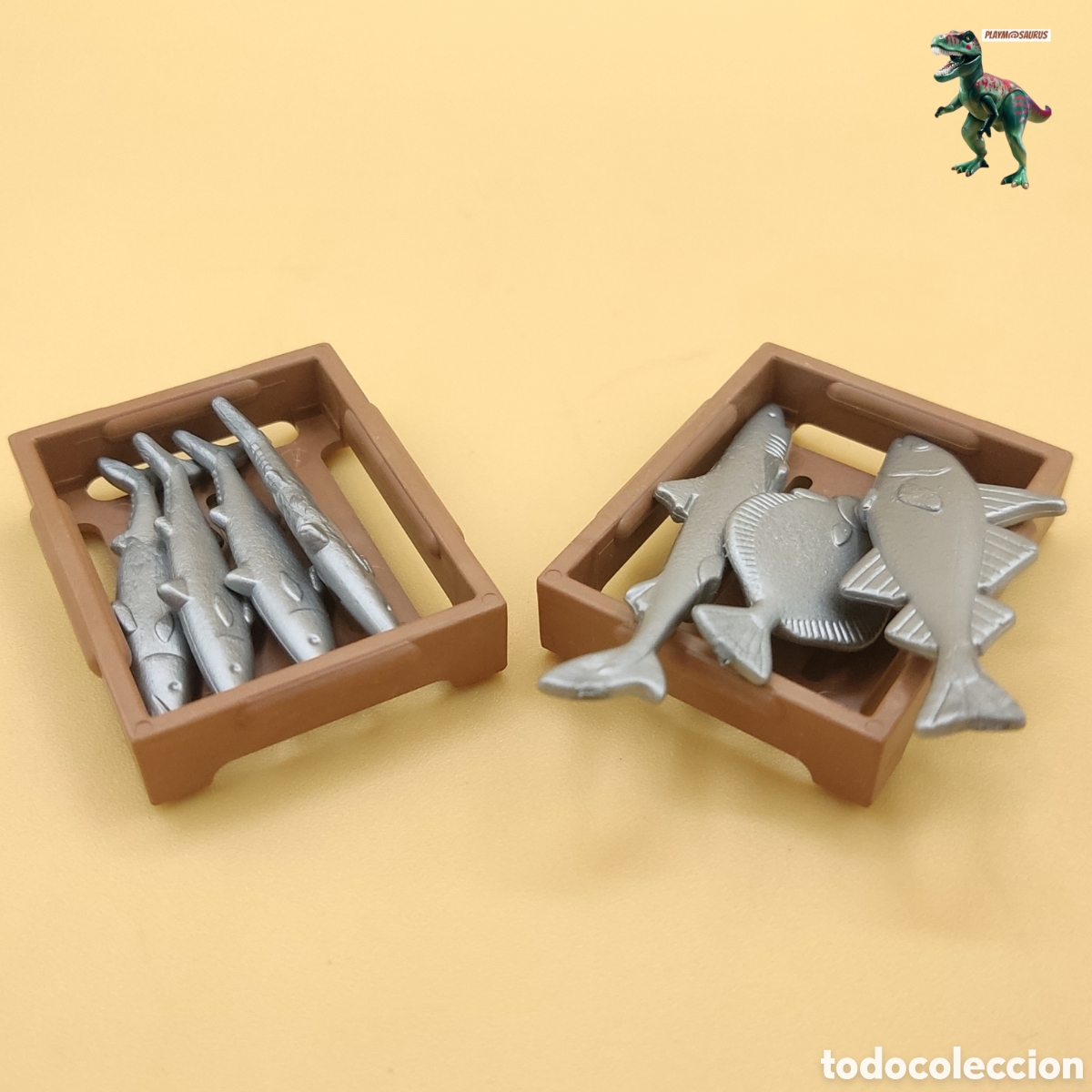 Playmobil: Playmobil cajas de pescado barco pesquero lonja mercado pescadero pesca peces 3551 pescador