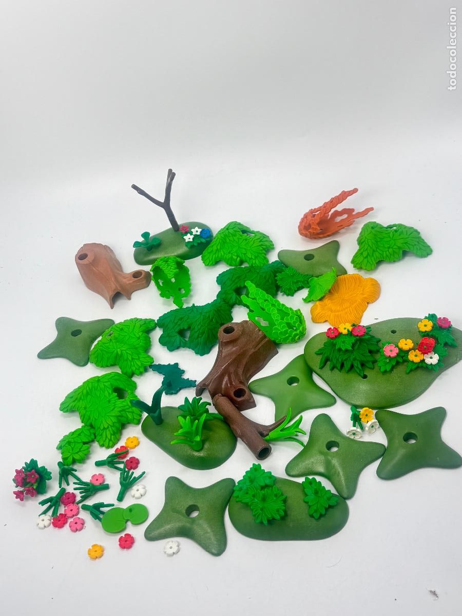 Playmobil: Playmobil lote planta base tronco escenario