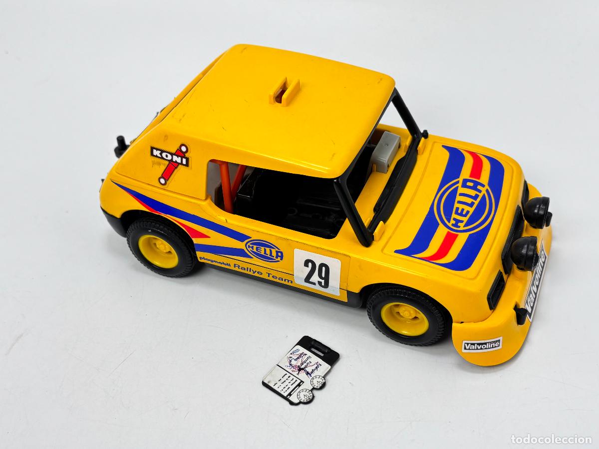 Playmobil: playmobil 3524 coche rally amarillo defecto paragolpes soporte