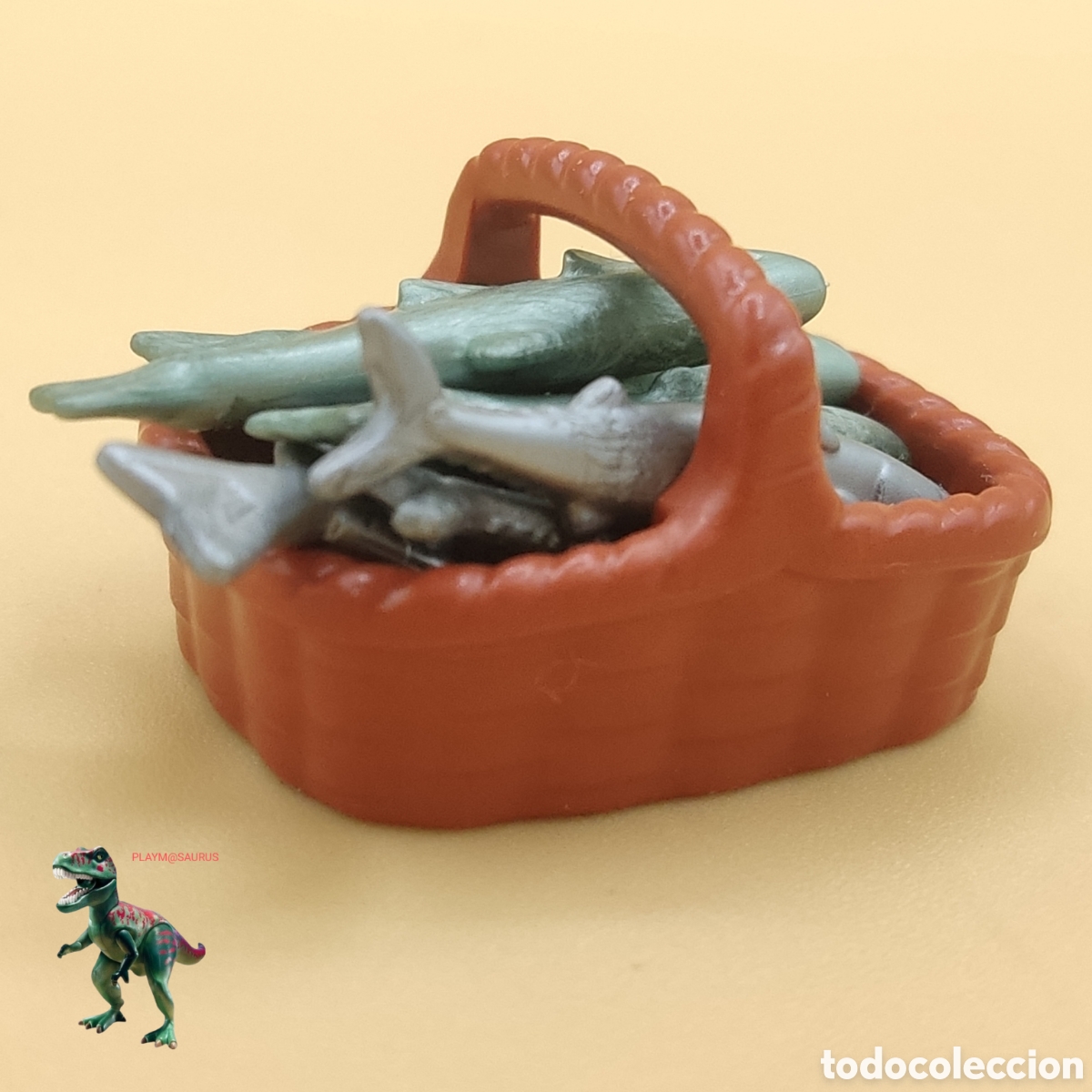 Playmobil: PLAYMOBIL cesta de pescado peces barco pesquero mercado tienda colmado pescador mercader medieval