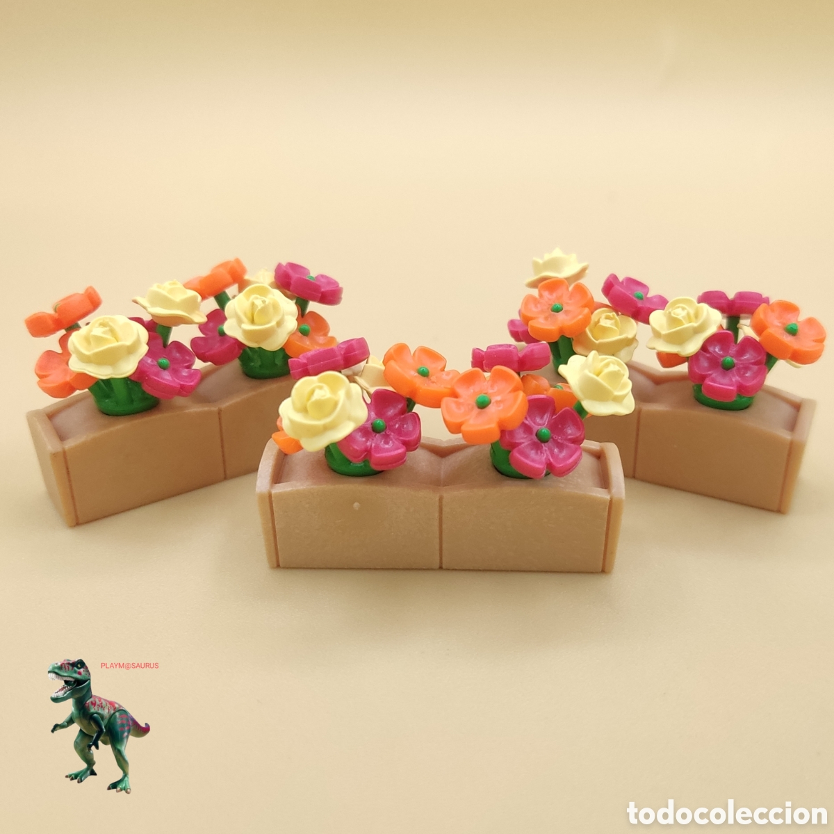 Playmobil: PLAYMOBIL lote jardineras con flores granja floristeria mercado macetas 3716 5005 5343
