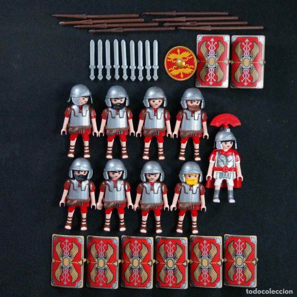 Playmobil: Playmobil 9 soldados romanos con armas y escudos ☼