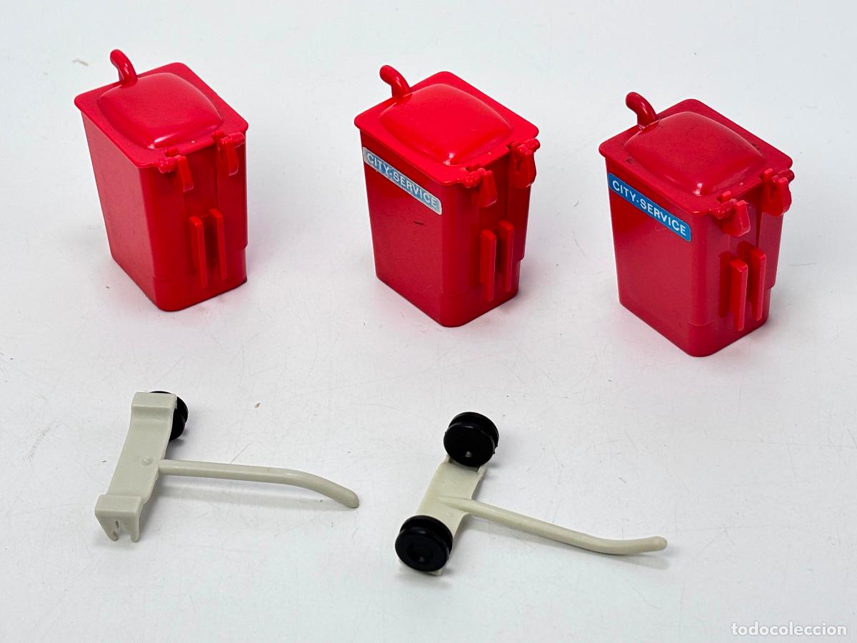 Playmobil: Playmobil lote soporte rueda cubo basura