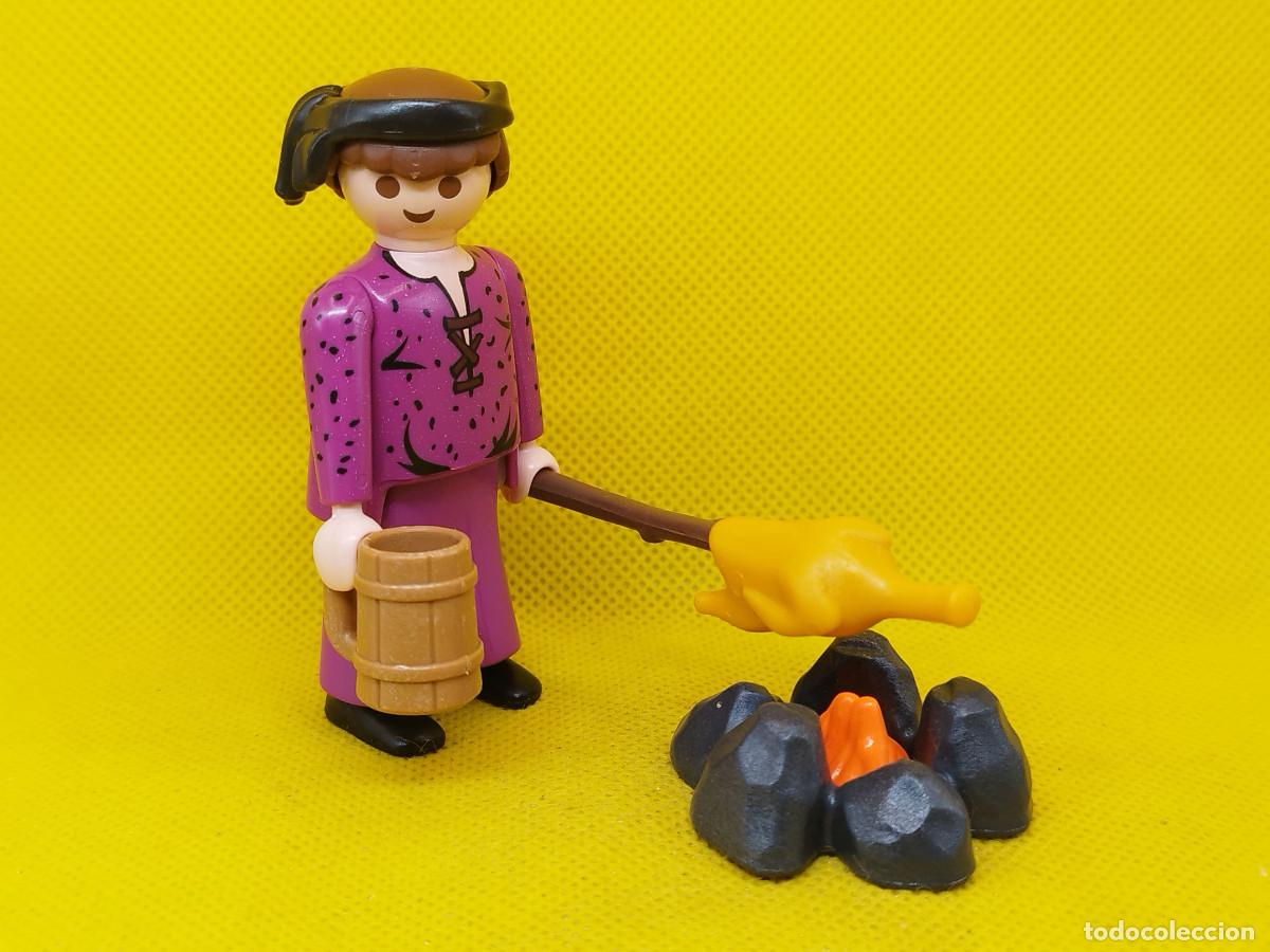 Playmobil: Playmobil Aldeano asando un pollo, figura para bel&eacute;n
