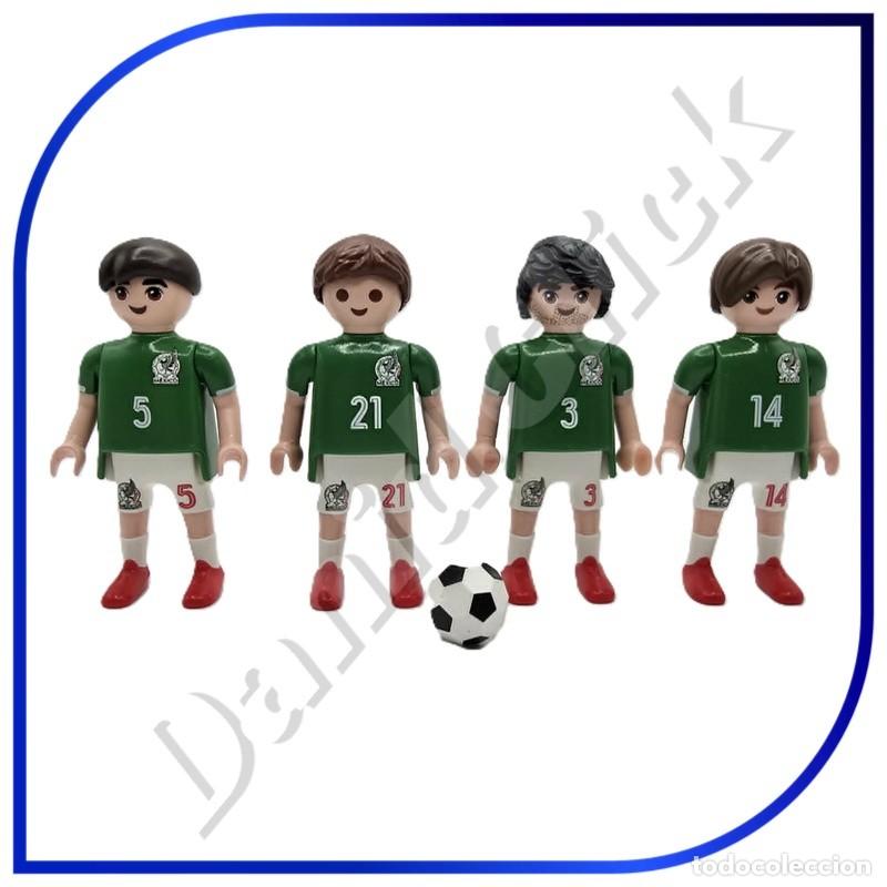 Playmobil: PLAYMOBIL FUTBOLISTAS MEXICO JUGADORES DE FUTBOL X 4 UDS