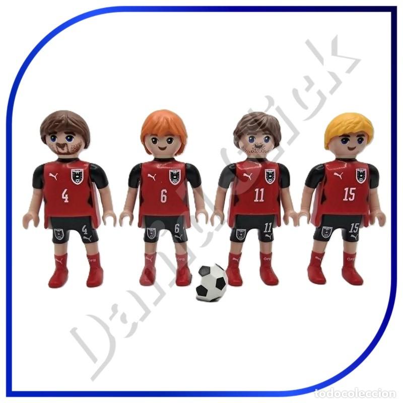 Playmobil: PLAYMOBIL FUTBOLISTAS AUSTRIA JUGADORES DE FUTBOL X 4 UDS