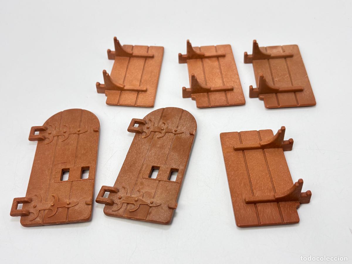 Playmobil: PLAYMOBIL lote puerta defecto pesta&ntilde;a y pasarela castillo medieval