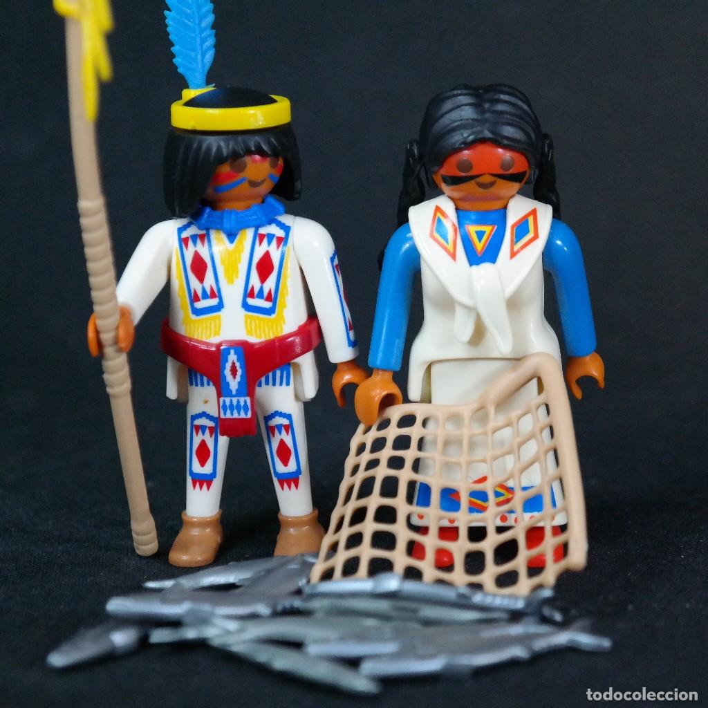 Playmobil: Playmobil pareja india con peces ☼
