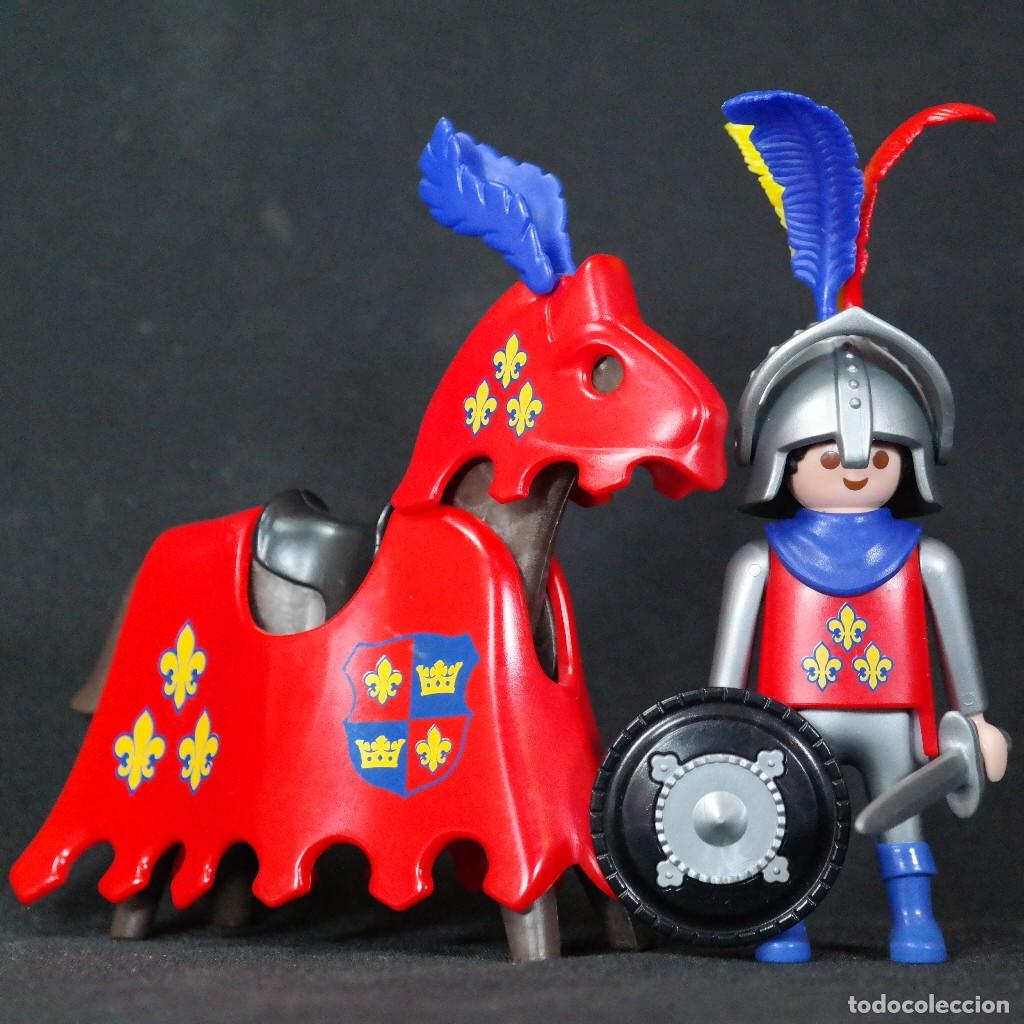 Playmobil: Playmobil caballero medieval flor de lys con caballo ☼