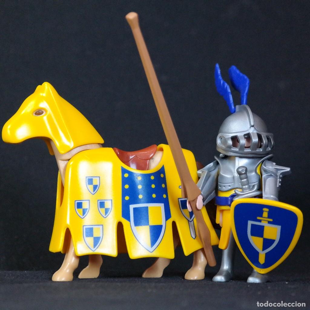 Playmobil: Playmobil caballero medieval con justa y caballo torneo ☼