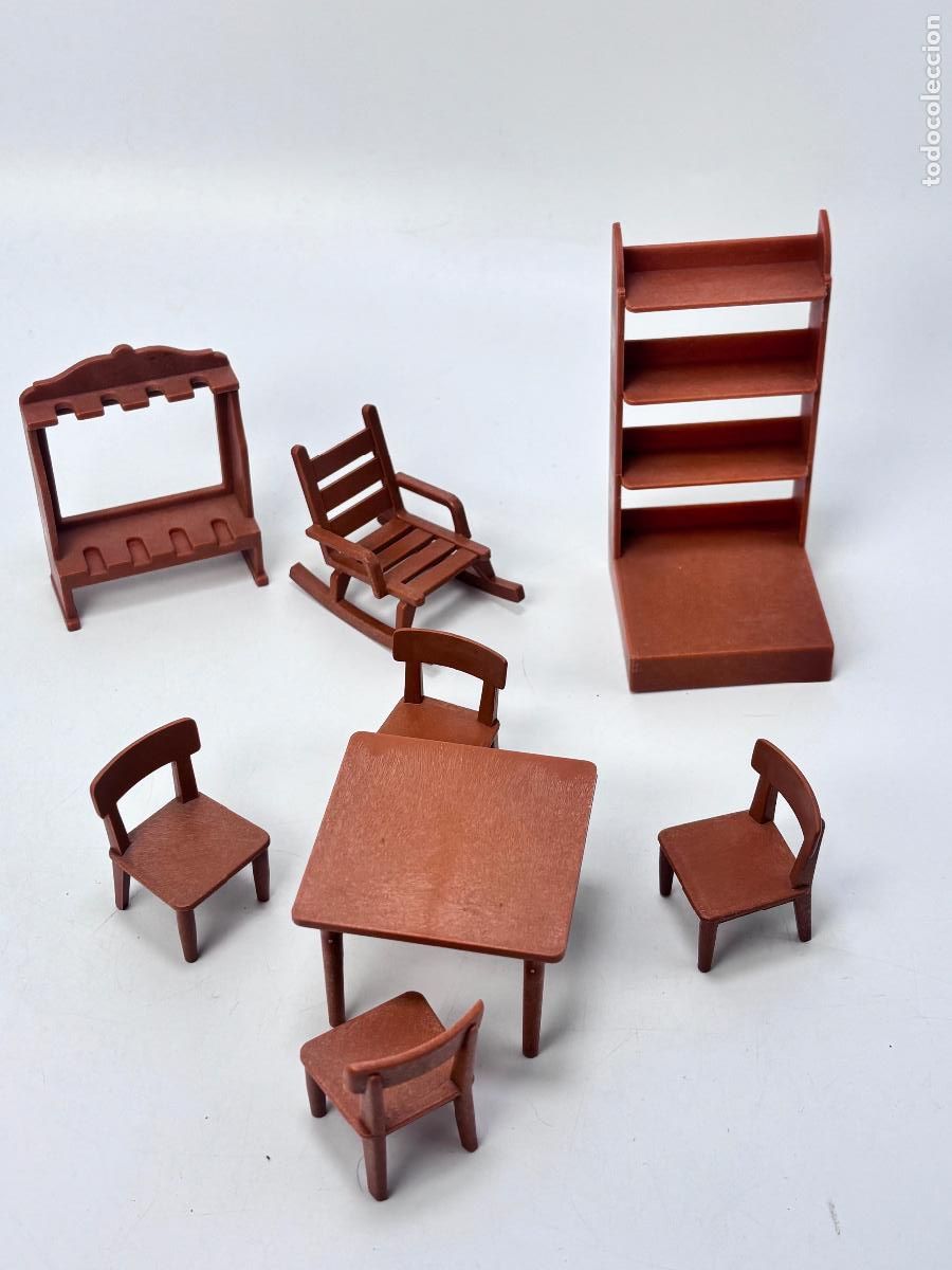 Playmobil: Playmobil lote armero y escritorio mesa silla y mecedora oeste