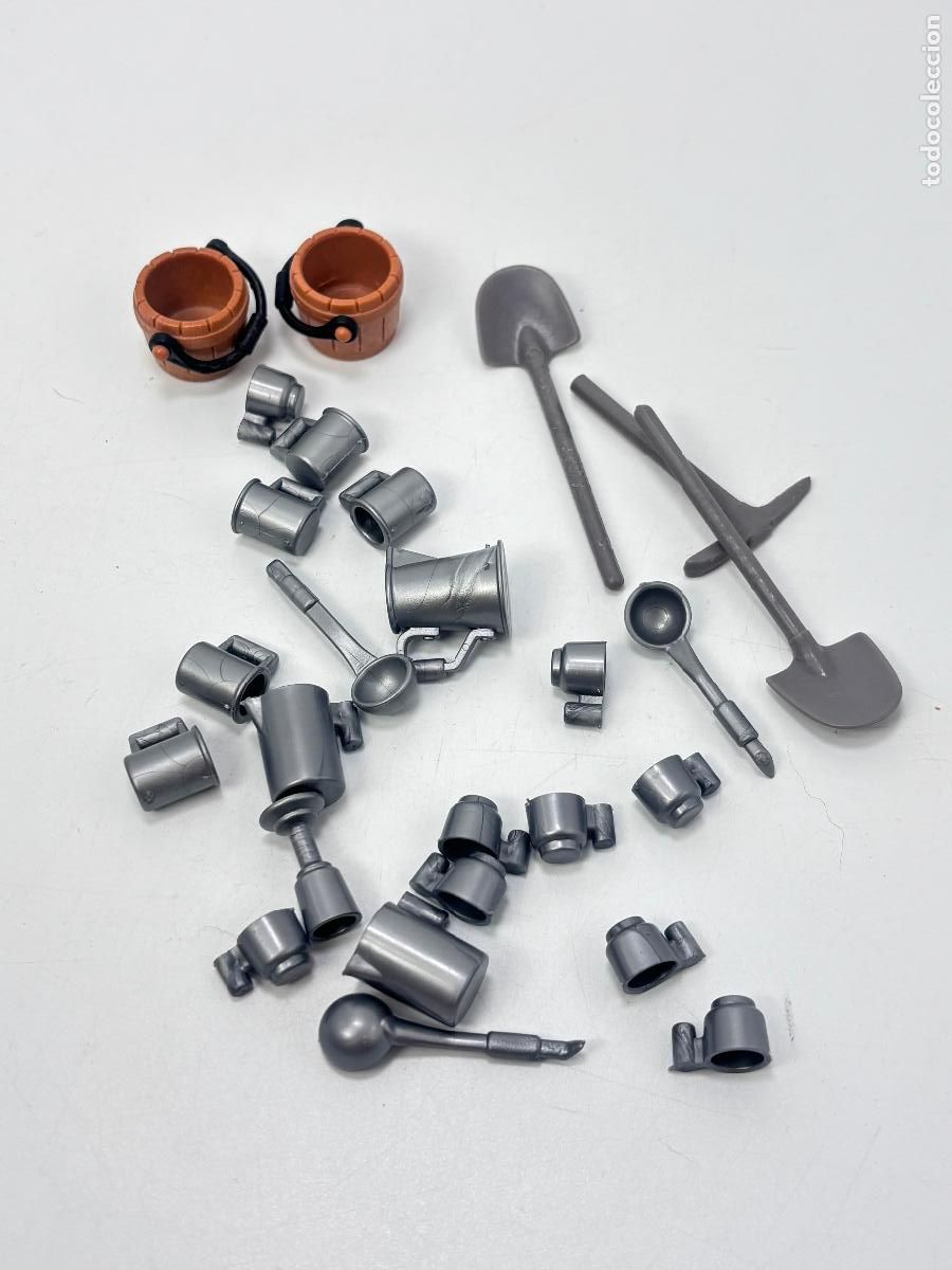 Playmobil: Playmobil lote taza cazo cubo pala mina