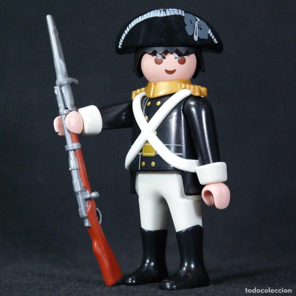 Playmobil: Playmobil soldado con rifle casaca negra ☼