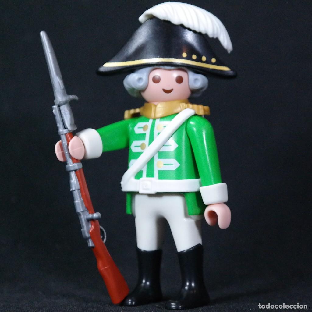 Playmobil: Playmobil soldado con rifle casaca verde ☼