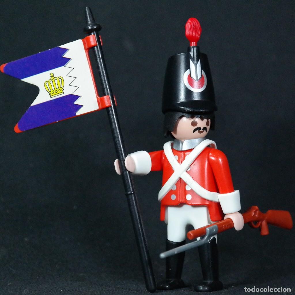 Playmobil: Playmobil soldado inlges con bandera ☼