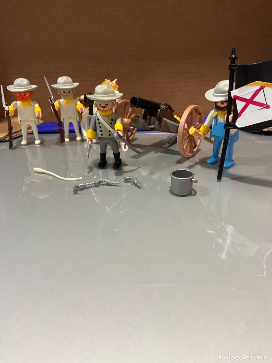 Playmobil: Playmobil Sudistas Confederados con Ca&ntilde;on