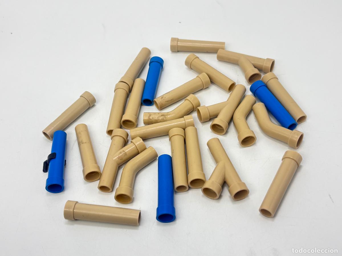 Playmobil: Playmobil lote tubo beige azul de obra con agarres