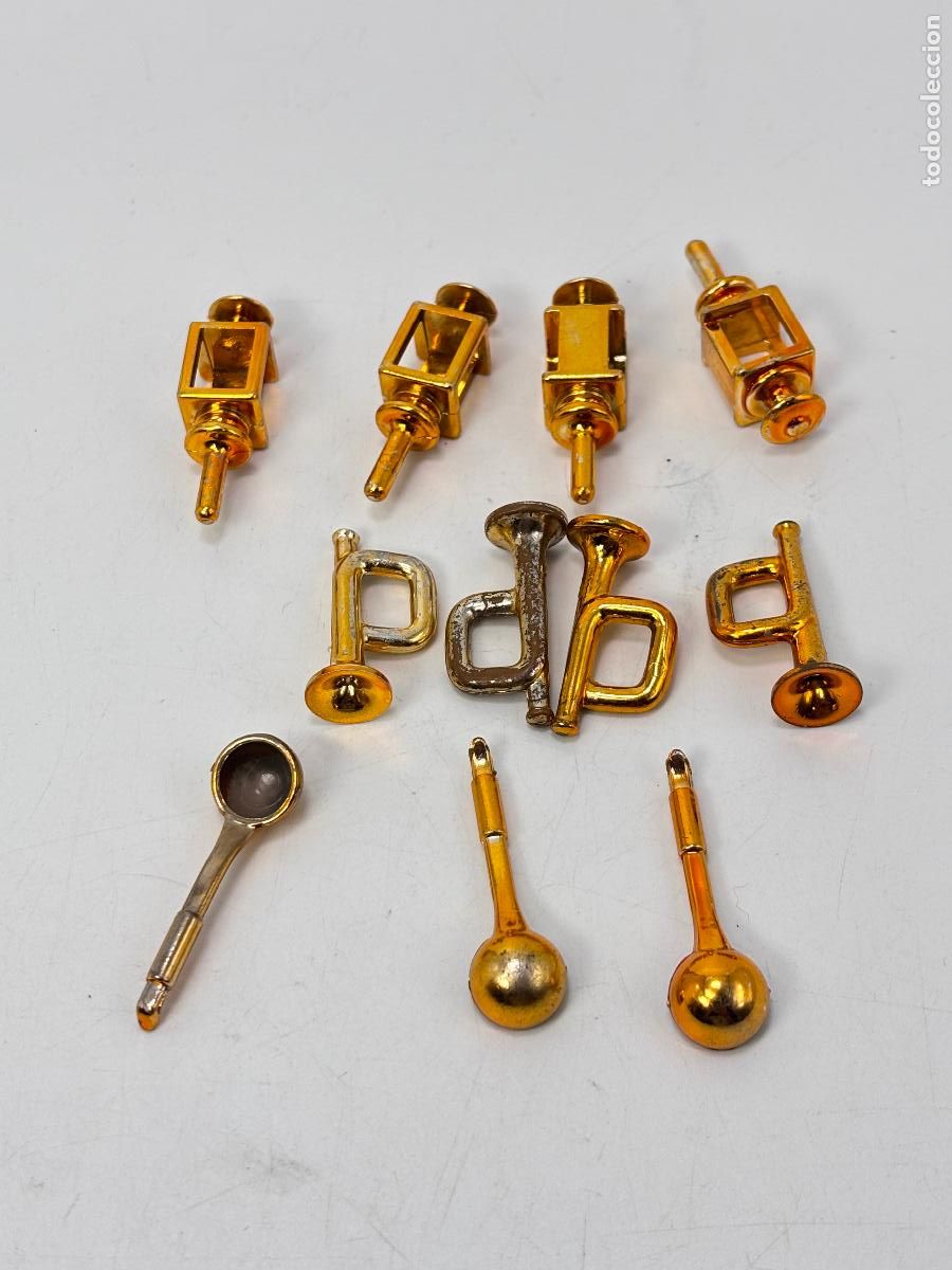 Playmobil: Playmobil lote farolillo trompeta y cuchara cromada dorada