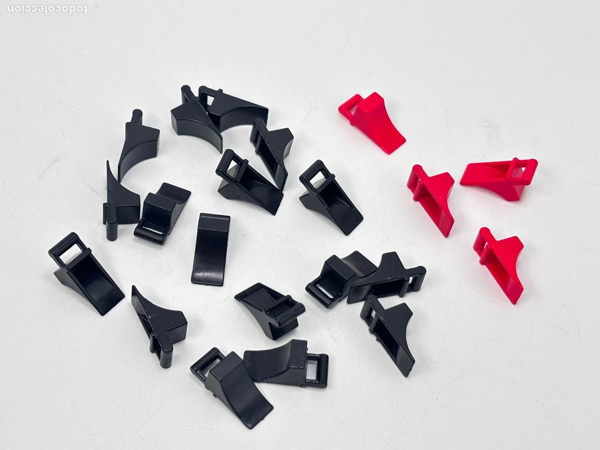 Playmobil: Playmobil lote calzo ruedas remolque veh&iacute;culo negro y rojo