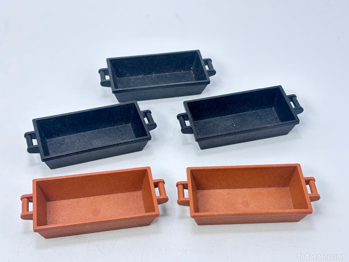 Playmobil: Playmobil lote recipiente bandeja con asas