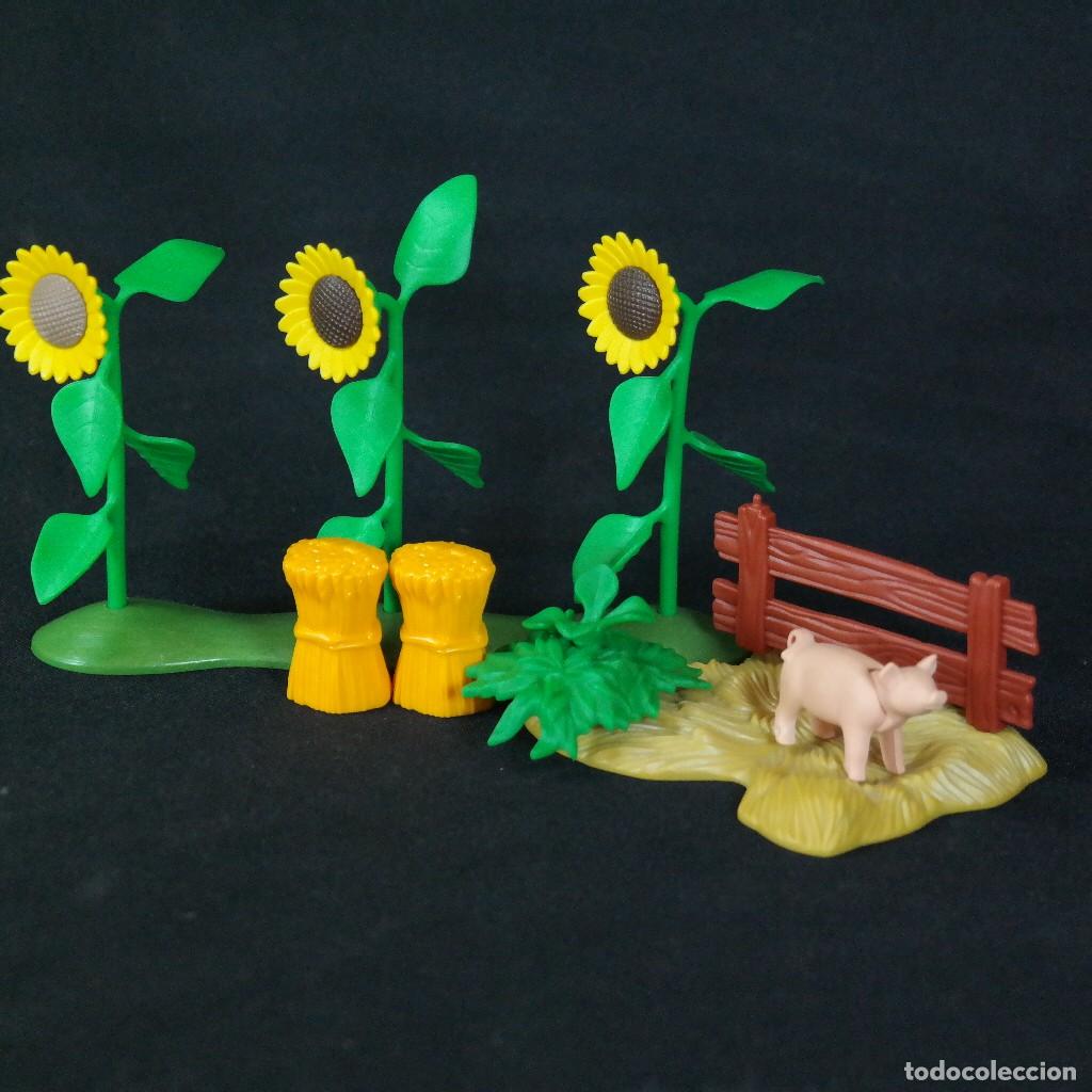Playmobil: Playmobil girasoles con accesorios de granja y chanchito ☼