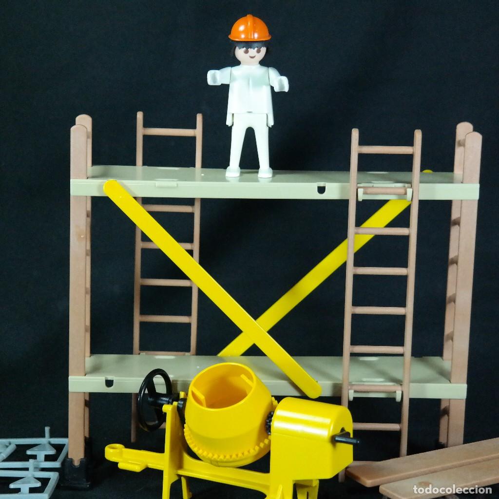 Playmobil: Playmobil andamios con hormigonera y figura☼