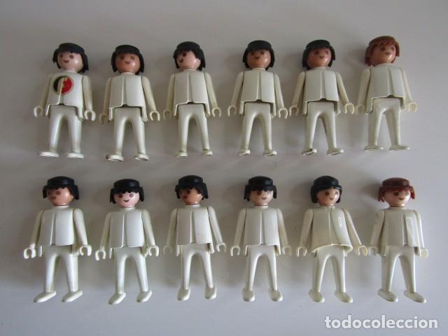 Playmobil: DIFICIL LOTE DE 12 CLICKS BLANCOS MANOS FIJAS FAMOBIL SERIE COLOR 1&ordf; &Eacute;POCA PLAYMOBIL