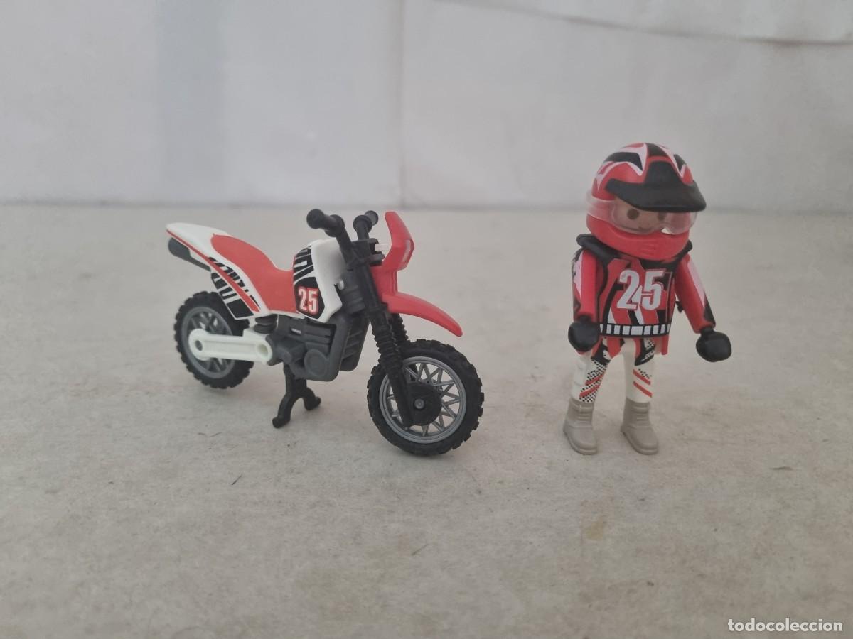 Playmobil: Playmobil Moto y Figura motocros