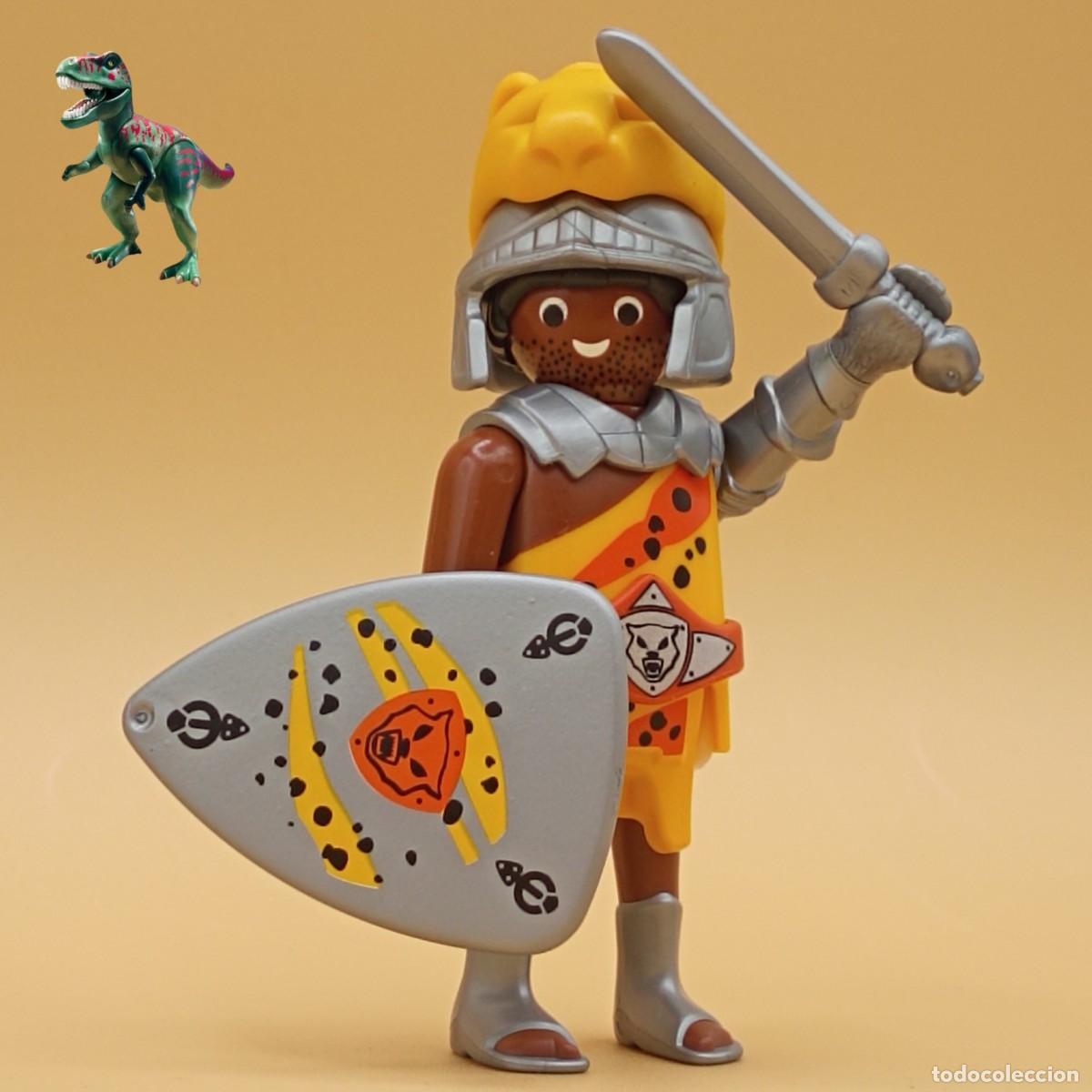 Playmobil: Playmobil figura gladiador romano guerrero del leon coliseo circo arena campeon luchador medieval