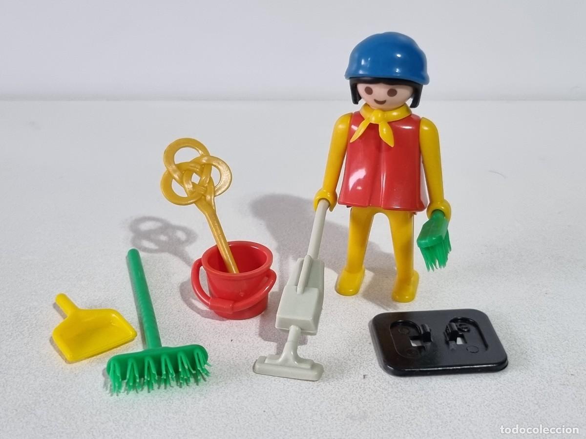 Playmobil: Playmobil 3315 Antigua Mujer Limpieza Limpiadora Ama Casa Aspiradora Cepillo