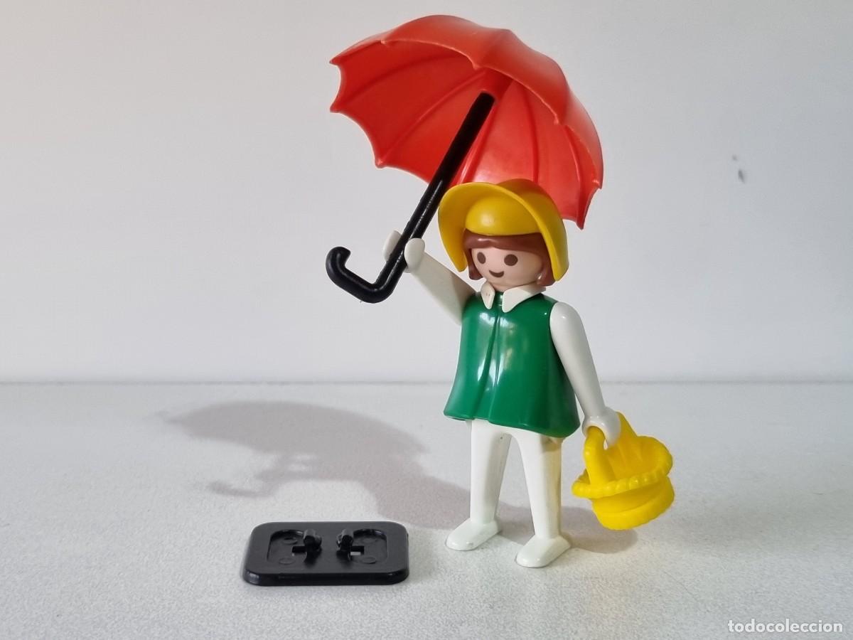 Playmobil: Playmobil 3345 Antigua Mujer Paraguas Granja Granjera Campesina Oeste Western