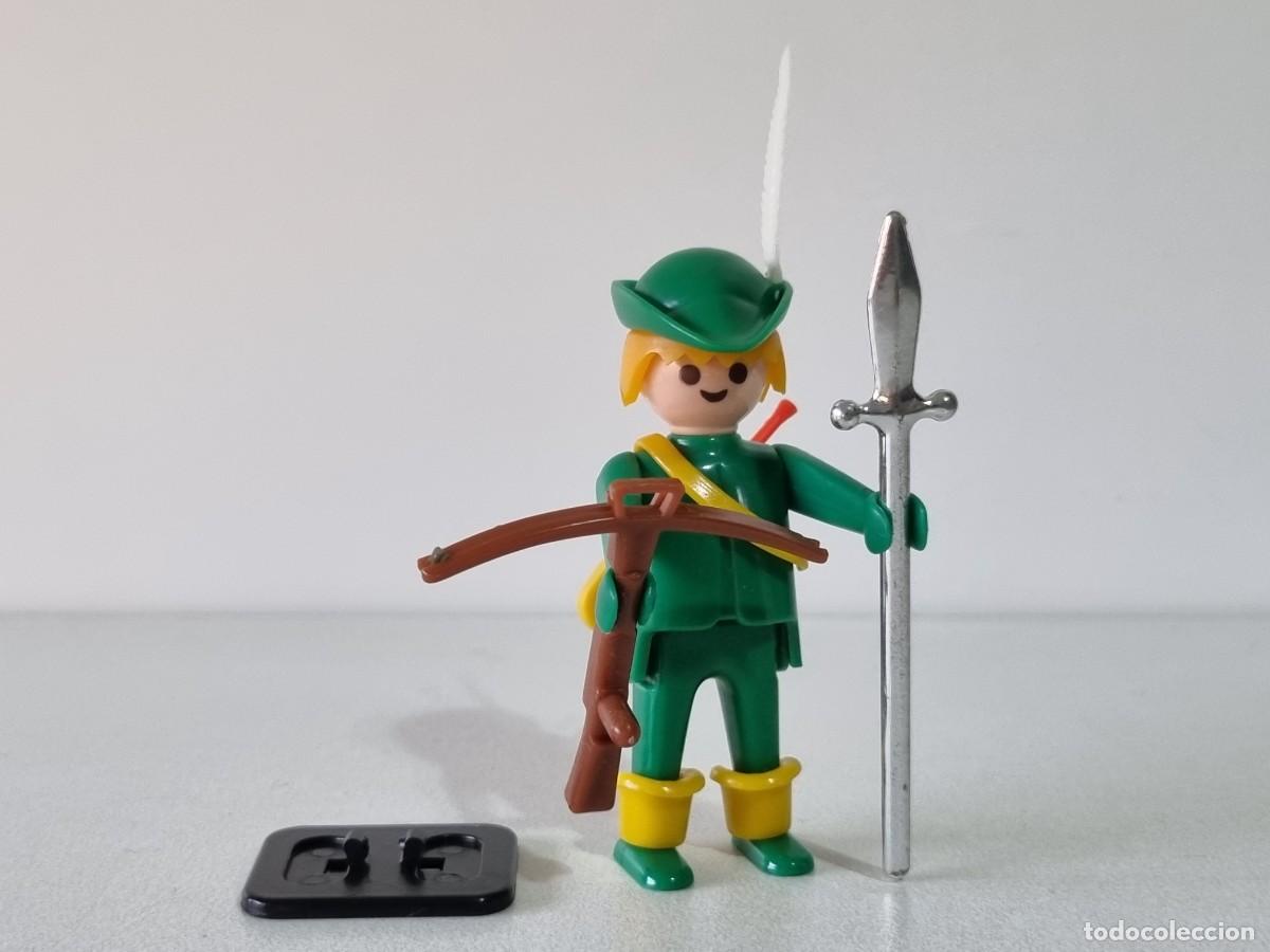 Playmobil: Playmobil 3337 Arquero Ballestero Verde Medieval Robin Hood Ballesta Lanza