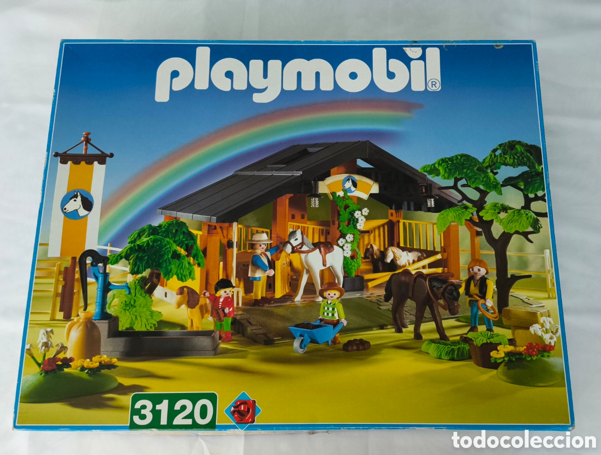 Playmobil: Playmobil 3120 Establo Caballos Incompleto + 2 caballos extra