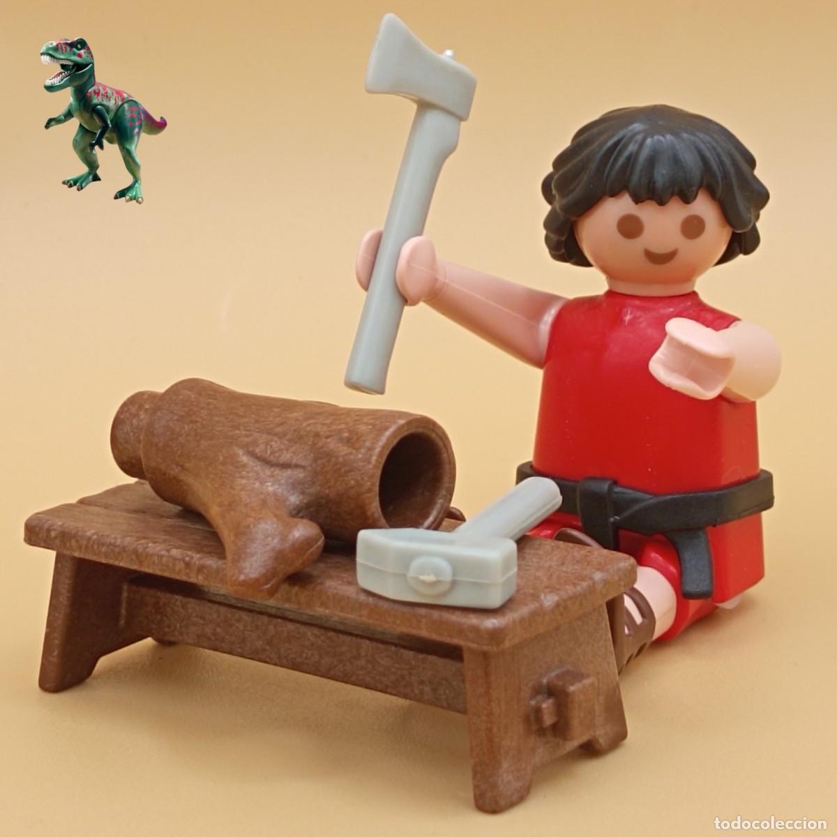 Playmobil: Playmobil carpintero romano artesano campesino aldeano le&ntilde;ador legion legionario medieval belen