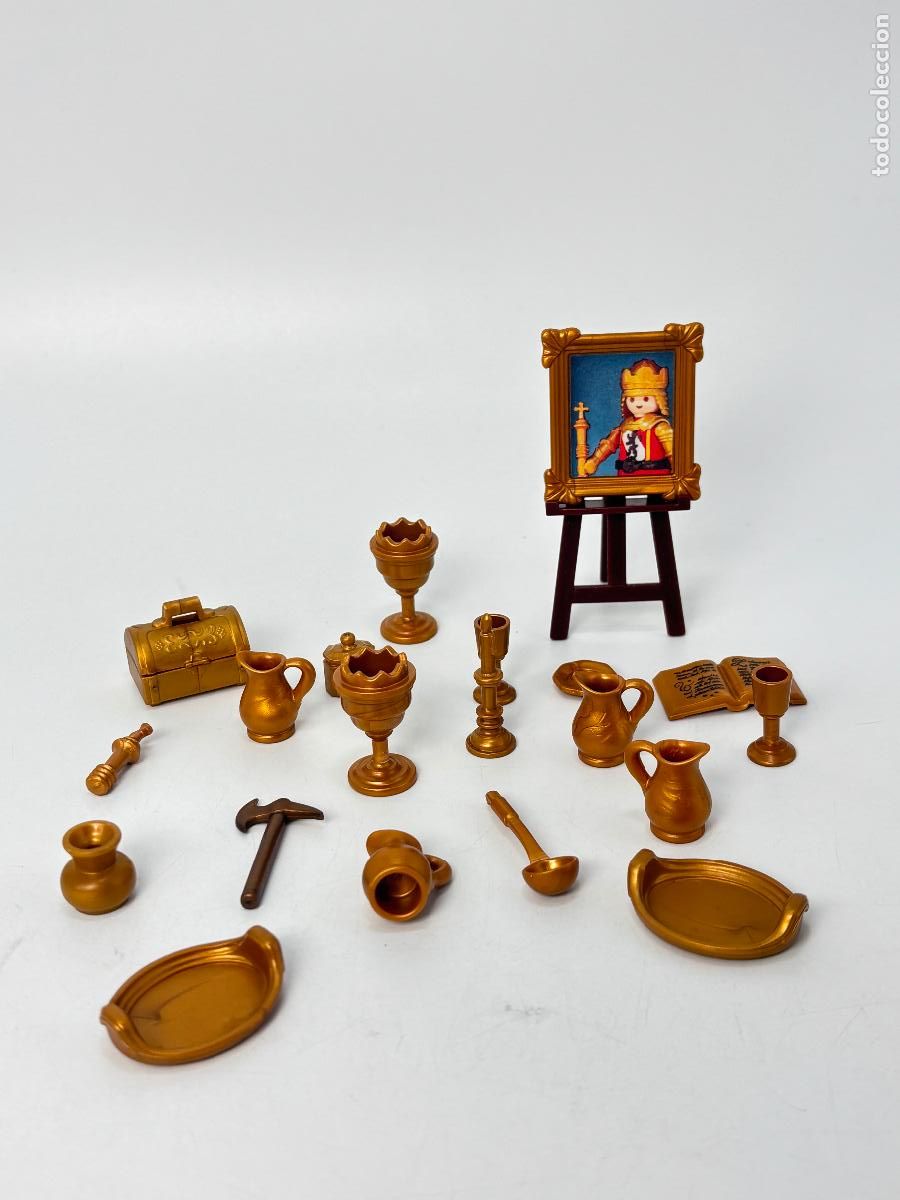 Playmobil: Playmobil lote accesorios dorado Reyes cuadro atril