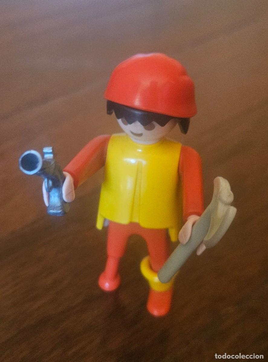 Playmobil: Playmobil - Pirata barco marinero pata palo hacha trabuco 3550 tripulante - original famobil geobra