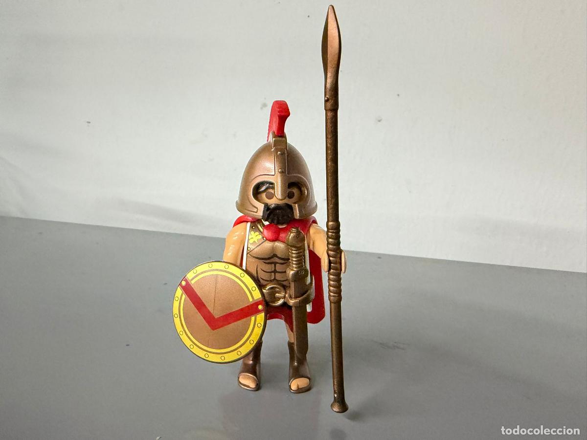 Playmobil: PLAYMOBIL figura griego espartano , con escudo lanza y espada y capa