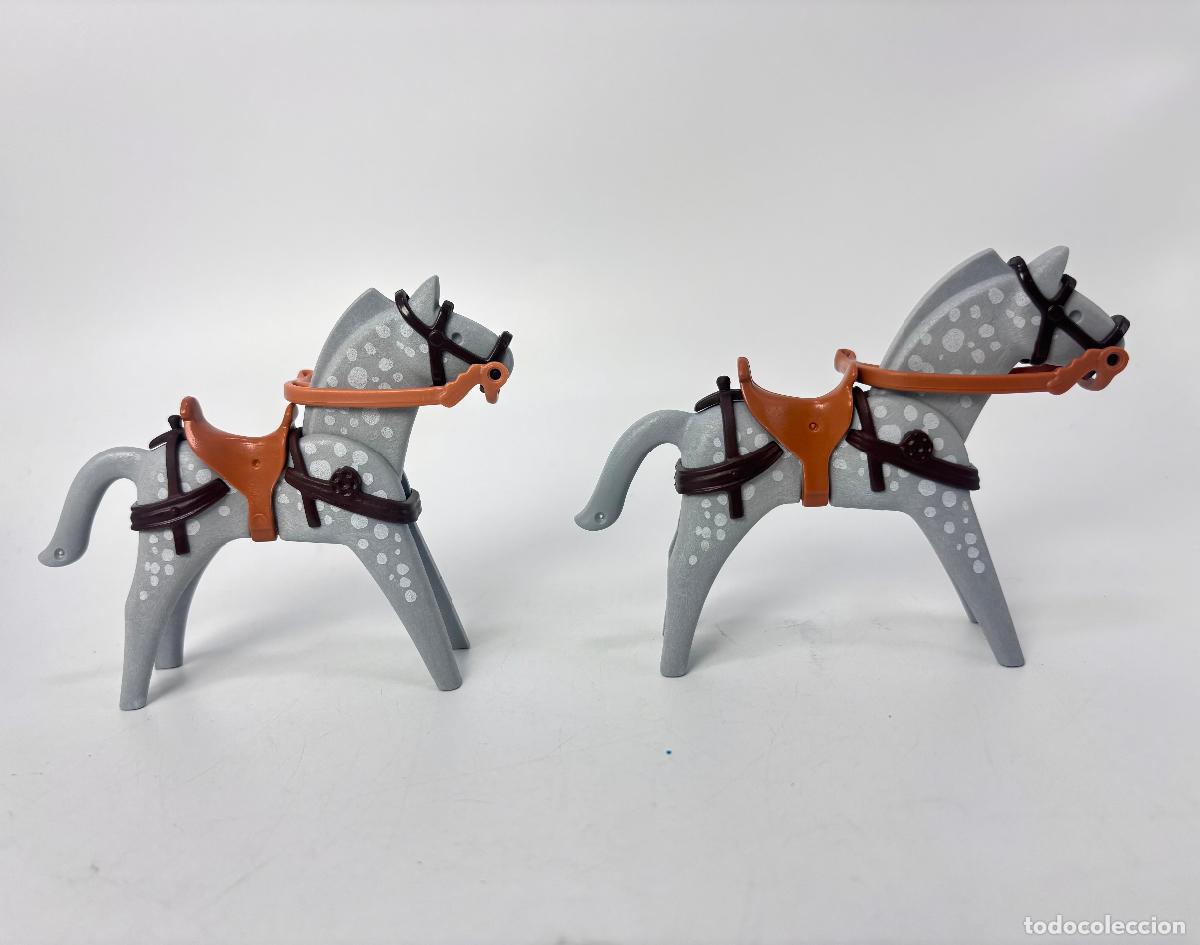 Playmobil: Playmobil 3627 lote caballo medieval con riendas