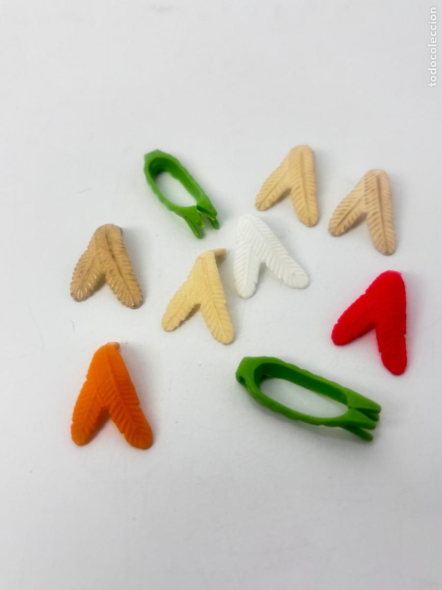 Playmobil: Playmobil lote pluma y soporte caballo indio indio