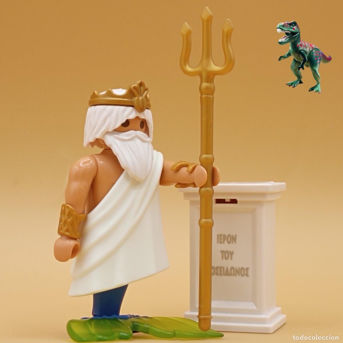 Playmobil: Playmobil figura poseidon dios griego romano olimpo neptuno triton sireno tridente mar oceano