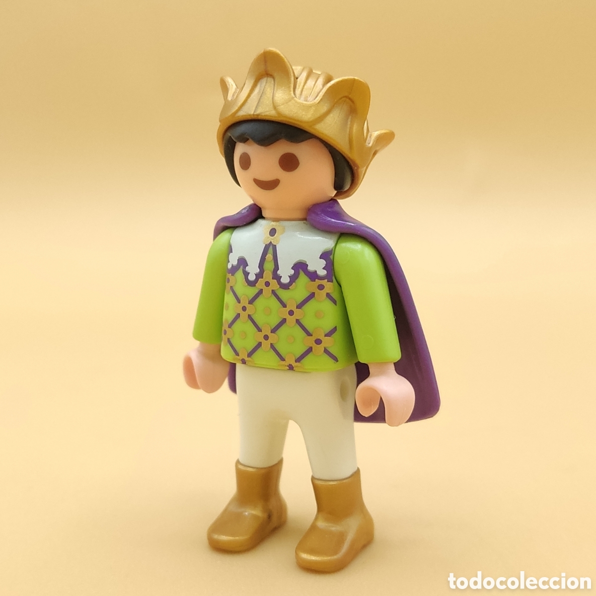Playmobil: Playmobil figura ni&ntilde;o principe principito infante castillo medieval palacio real corona y capa